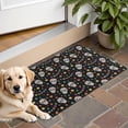thumbnail image 1 of Black Festive Skull Pattern Door Rugs,Washable Non Slip Door Mats Indoor,Decorative Door Mats,Entry Mat Indoor for Entrance,Bedroom,Kitchen,Bathroom,16"x24", 1 of 6