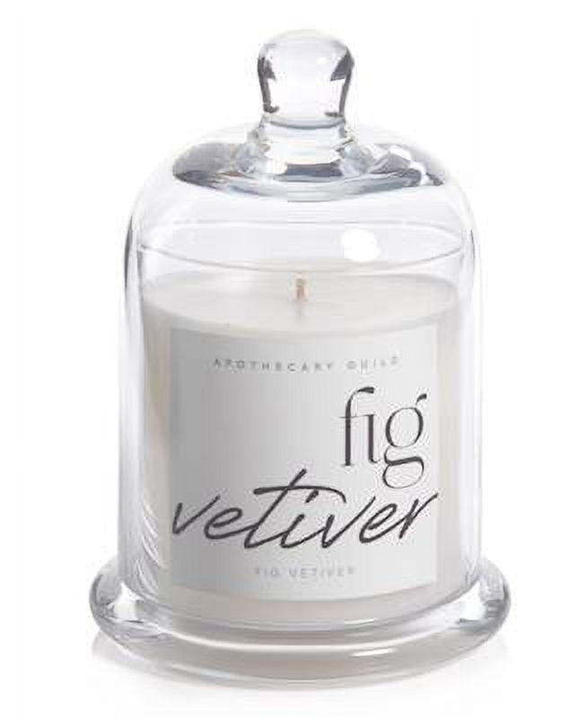 Black Fig Vetiver Zodax Apothecary Guild 10 Ounce Scented Jar Candle with Dome