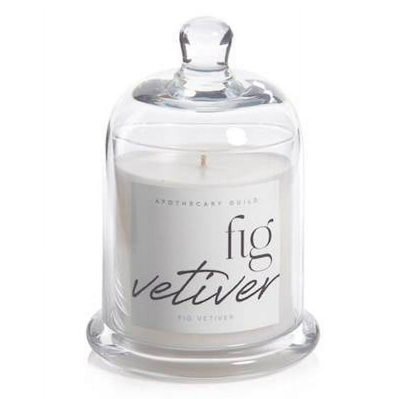 Black Fig Vetiver Zodax Apothecary Guild 10 Ounce Scented Jar Candle with Dome