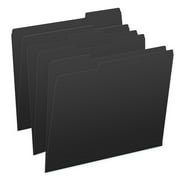 Black File Folders, 1/3 Cut Top Tab, Letter Size, Perfect for Organizing Documents in File Drawers, Box of 100