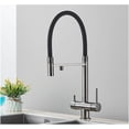 Black Filtered Kitchen Faucet Pure Water Pull Out Brass Sink Faucet ...