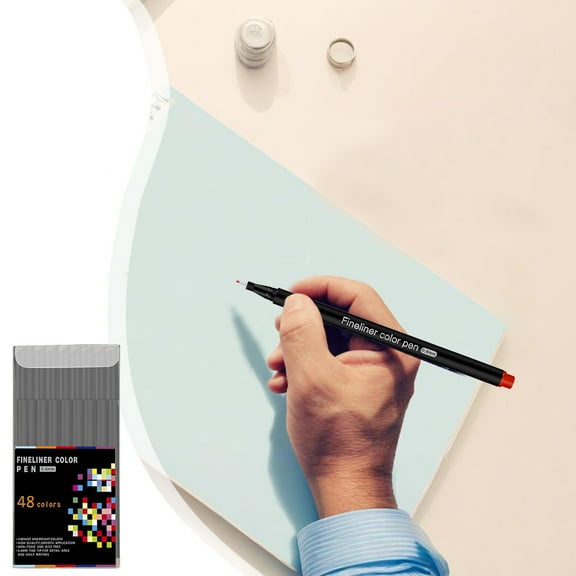 Black Fine Line Drawing Pen | Precision Needle Tip 1ml | Fast Drying Ink, Smudge-Resistant for Art, Comic Outlining, Illustration, Ergonomic Grip, 15.5cm