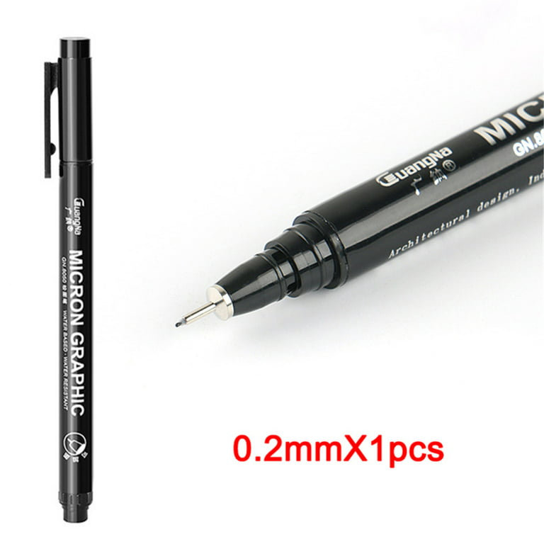 Black Fine Tip Sketch Pen Drawing Line Comic Anime Art Waterproof Painting  Pen 0.2mmX1pcs 