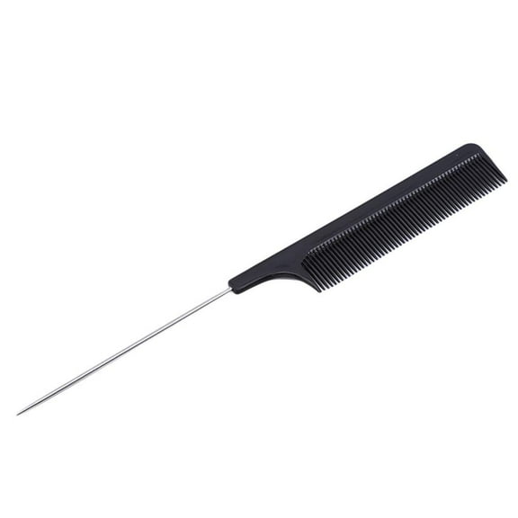 Black Fine-tooth Comb Metal Pin Anti-static Hair Style Rat Tail Comb Massage Hair Styling Beauty Tools