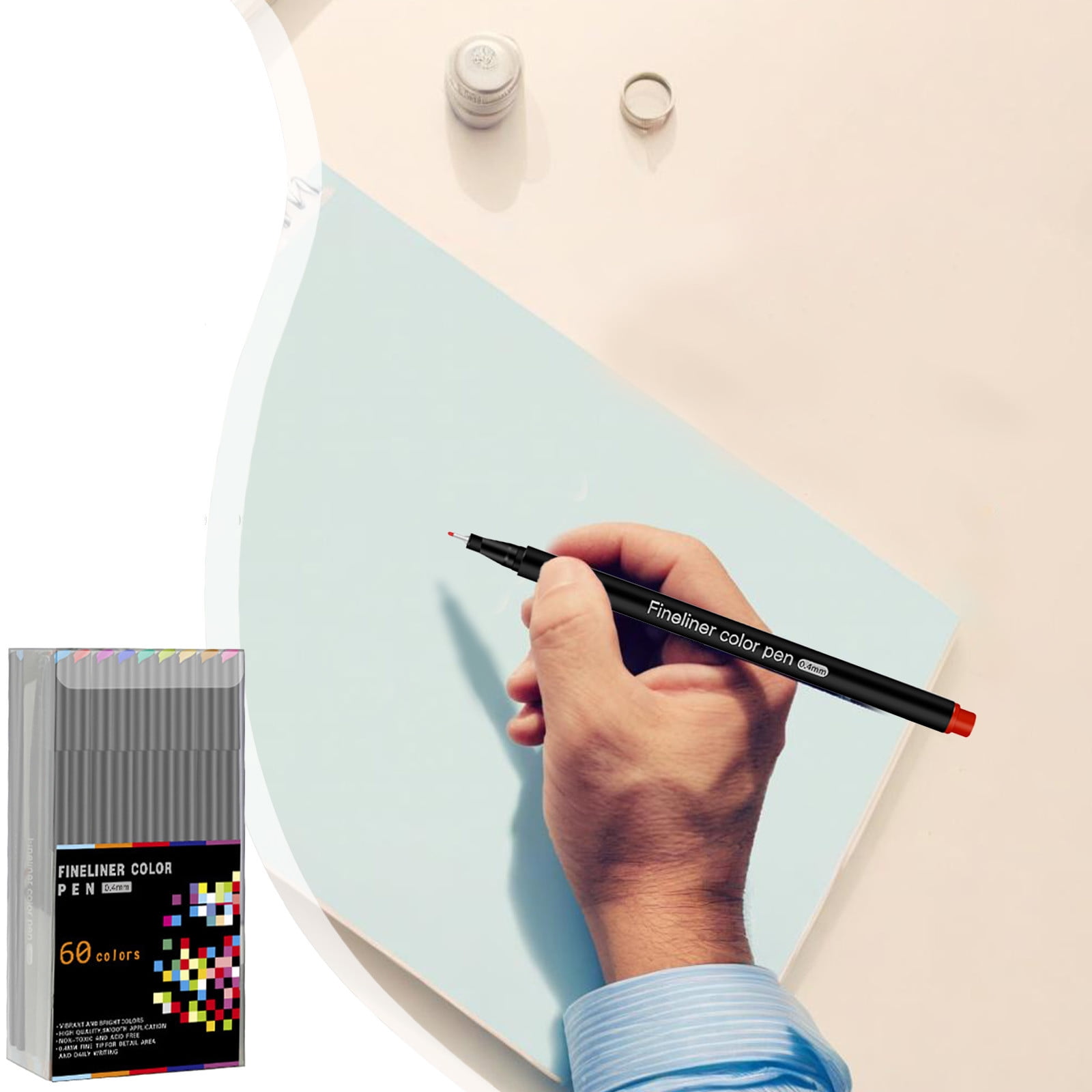 Black Fineliner Pen for Drawing and Sketching Fast Drying Waterproof Pigment Ink Fine Point for Comic Manga Art