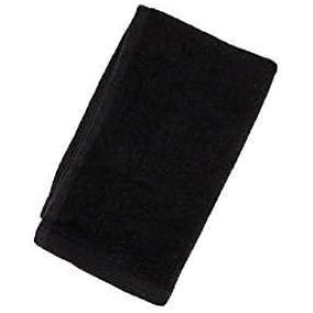 Black Fingertip Towels 100 Cotton Velour _4 _ Pack 11" x 18
