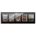 thumbnail image 1 of 7.5x23.5 Black Wood Collage Frame with Black Mat to Display 5 4x6 Pictures, 1 of 7