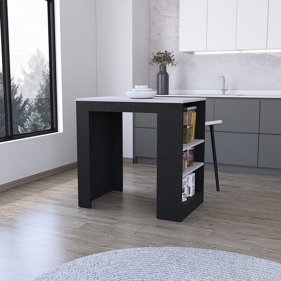 Black Finish - Meal Preparation Central - Small Kitchen Layouts - Durable Design