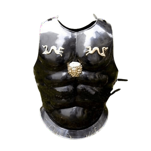 Black Finish Medieval Roman Spartan Armour Muscle Jacket Halloween Costume