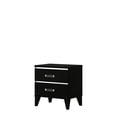 thumbnail image 1 of Black Finish Nightstand With Smooth-gliding Drawers For Convenience Spacious Interior Belongings - Optimizes Bedroom Organization, 1 of 3