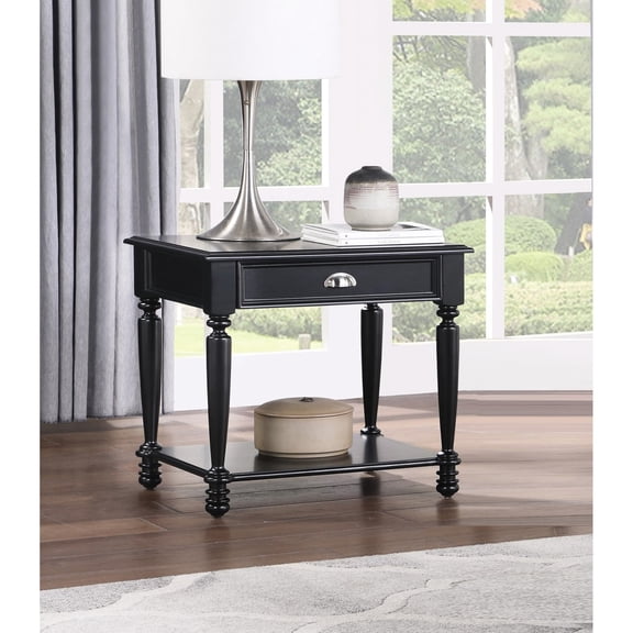 Black Finish Rectangular Shape | Serve as Coffee & End Table | Add Decorative Touch to Living Space