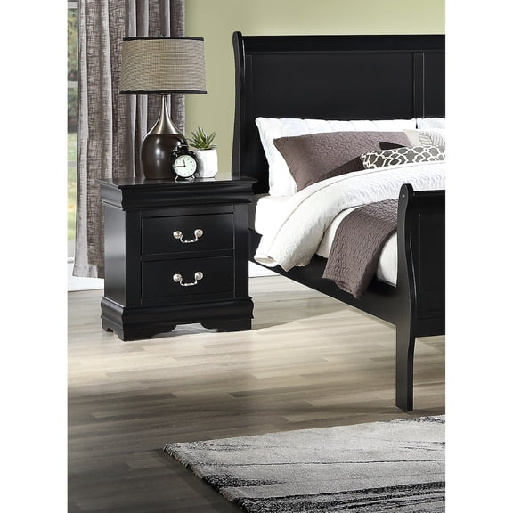 Black Finish - Soft Glide Drawer System - Bedroom Nook - Smooth Storage Experience