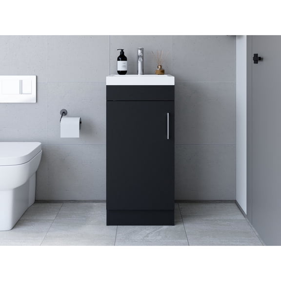Black Finish Style | Bathroom Vanity Sink with Interior Space | Years of Reliable Utility