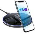 thumbnail image 1 of Black Firday Clearance!Wireless Charger Ultra Slim,15W Fast Wireless Charging Pad Compatible with iPhone 12/12 Mini/12 Pro Max/SE 2020/11 Pro Max,Samsung Galaxy S21/S20/Note 10/S10,Black, 1 of 9