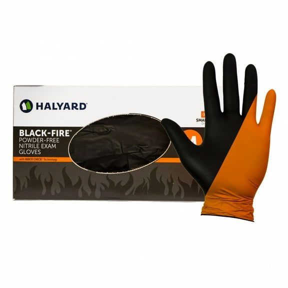 Black Fire Nitrile, Size Medium, 150 gloves per box