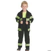 Black Firefighter Jacket & Bib Overalls w/Suspenders, Size 4/6