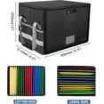 thumbnail image 1 of Black Fireproof Lockable File Box – Collapsible Portable Organizer with Zipper, Pockets & Handle, Safe Storage for Hanging Letter/Legal Folders (Home & Office Use), 1 of 4