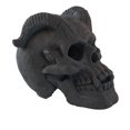 thumbnail image 1 of Black Fireproof Skull Fire Pit Log, Heat-Resistant Magnesium Oxide Halloween Decor, 1 of 14