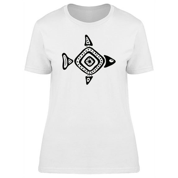 Black Fish In Maya Style T-Shirt Women -Image by Shutterstock, Female XX-Large