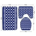thumbnail image 1 of Black Fish Scale Pattern Geometry Bath Mat 3 Pcs Set Bathroom Decor Rugs Bathtub Carpet Anti-Slip Toilet Mats Bathroom Products, 1 of 5