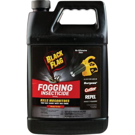 Black Flag 1-Gallon Fogging Insecticide Ready-to-Use Controls Mosquitoes, Biting Flies and Flying Insects in Lawns, Patios and Gardens, 190457, 128 Ounce