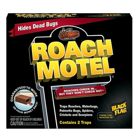 Roach Motel Insect Traps, Contains No Pesticides, Hides Dead Bugs, 2 Count