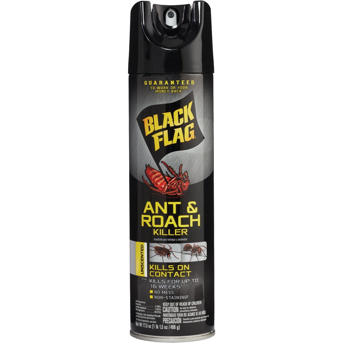 Black Flag Ant & Roach Killer Aerosol, Unscented, 17.5-Ounce, 12-Pack — Residential Use, Standard Application