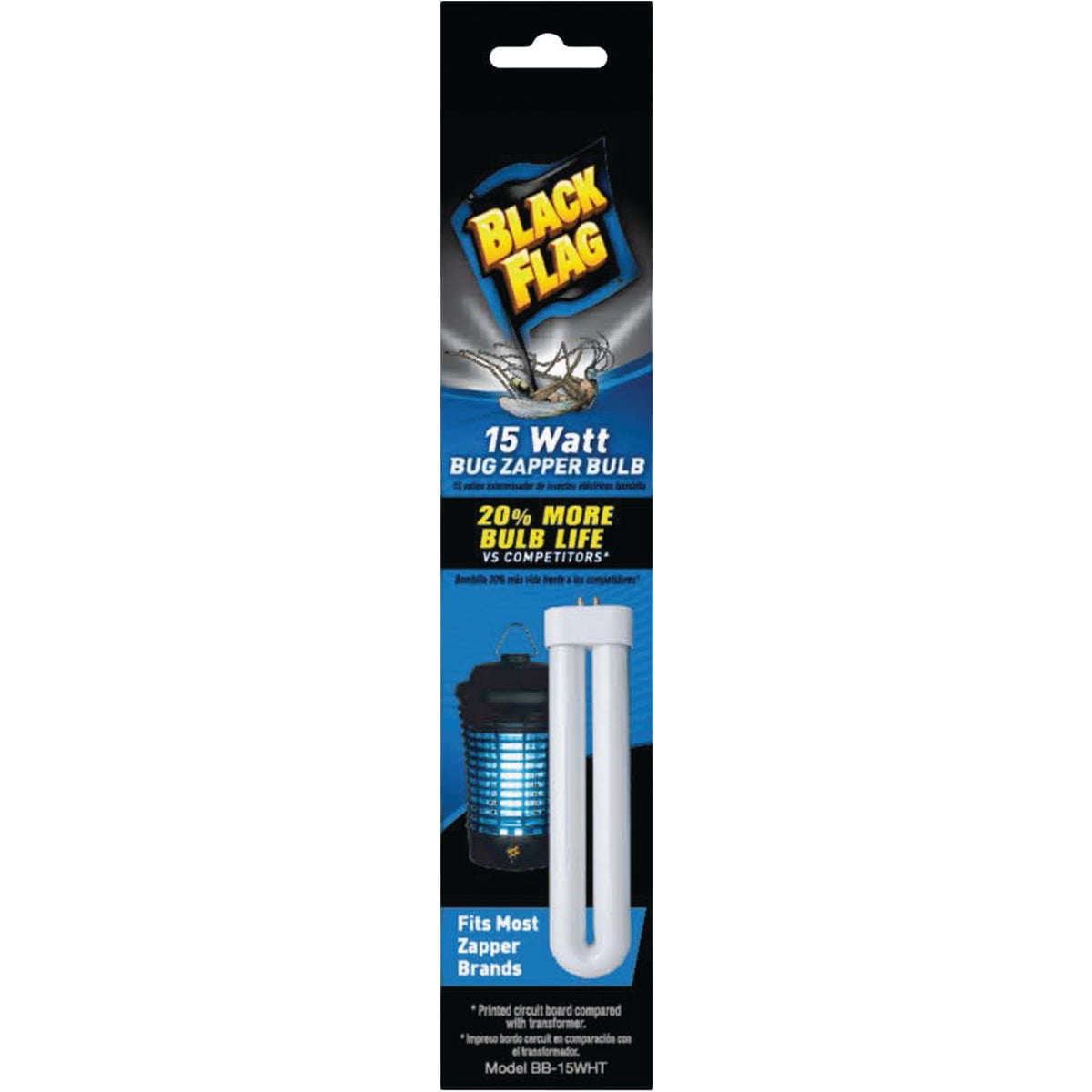 Black Flag, Black Light Bulb, 40W, UV attracts and kills insects