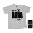 thumbnail image 1 of Black Flag Bars Logo White T-Shirt + Coolie (L), 1 of 1