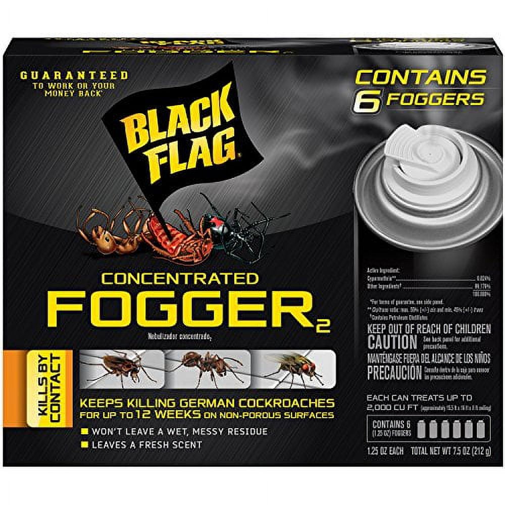 Black Flag Concentrated Fogger, 6 Count1.25 Ounce Cans.