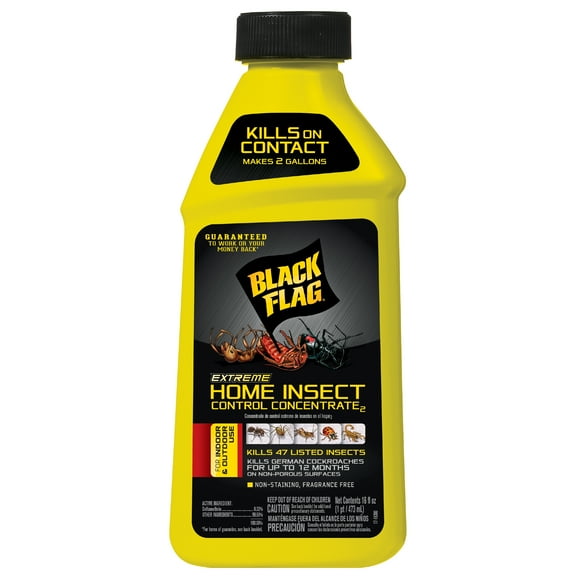 Black Flag Extreme Home Insect Control Concentrate 16 Ounce, for Indoor and Outdoor Use, Makes 2 Gallons