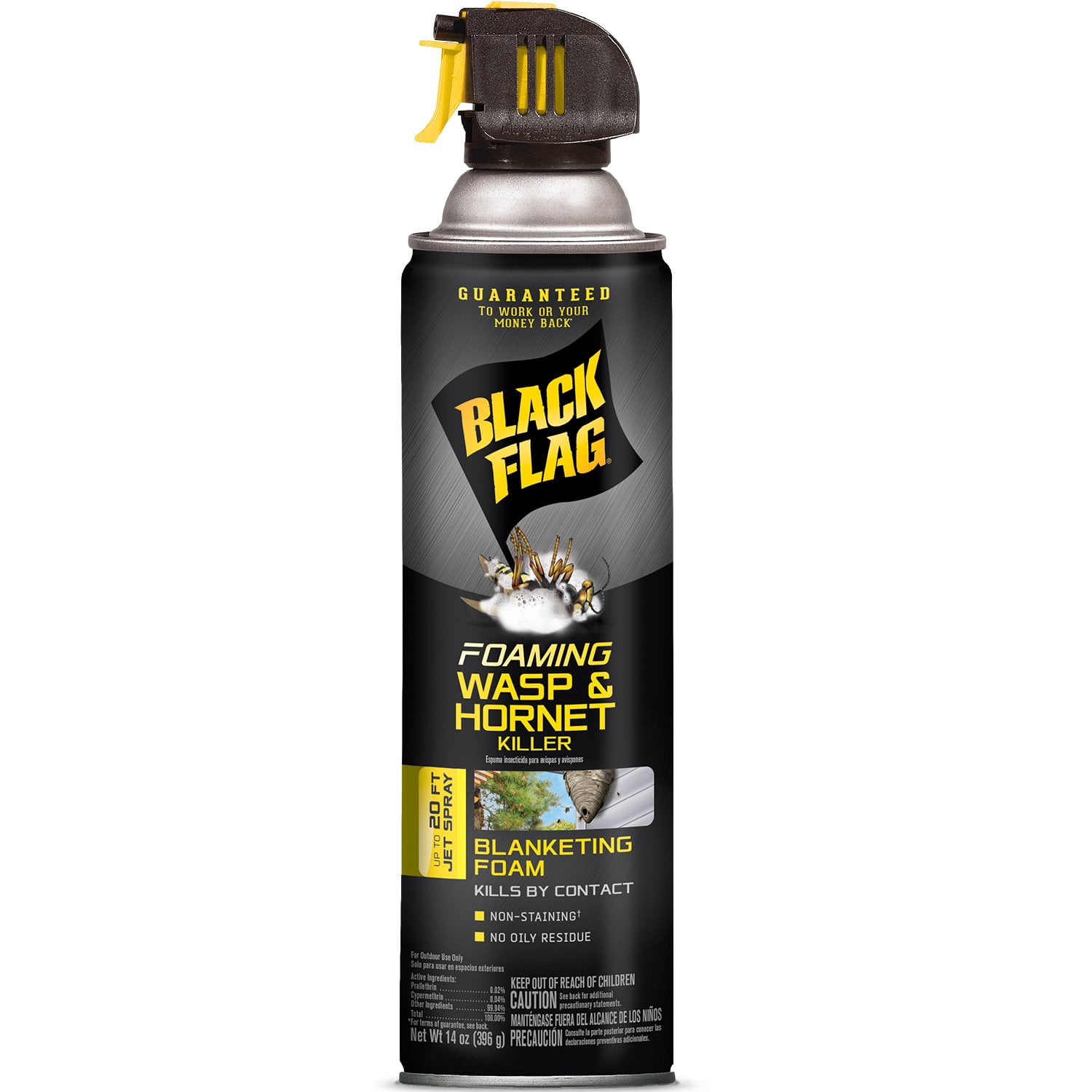 Black Flag Foaming Wasp And Hornet Killer Aerosol Spray, 14 Ounces, 2 Pack