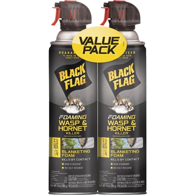 Black Flag Foaming Wasp and Hornet Killer 14 Ounces, Aerosol ...
