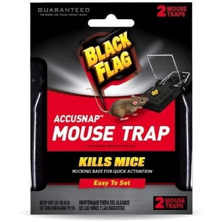 Black Flag HG-11050 AccuSnap Mouse Trap, Easy to set, 2-Count, Small