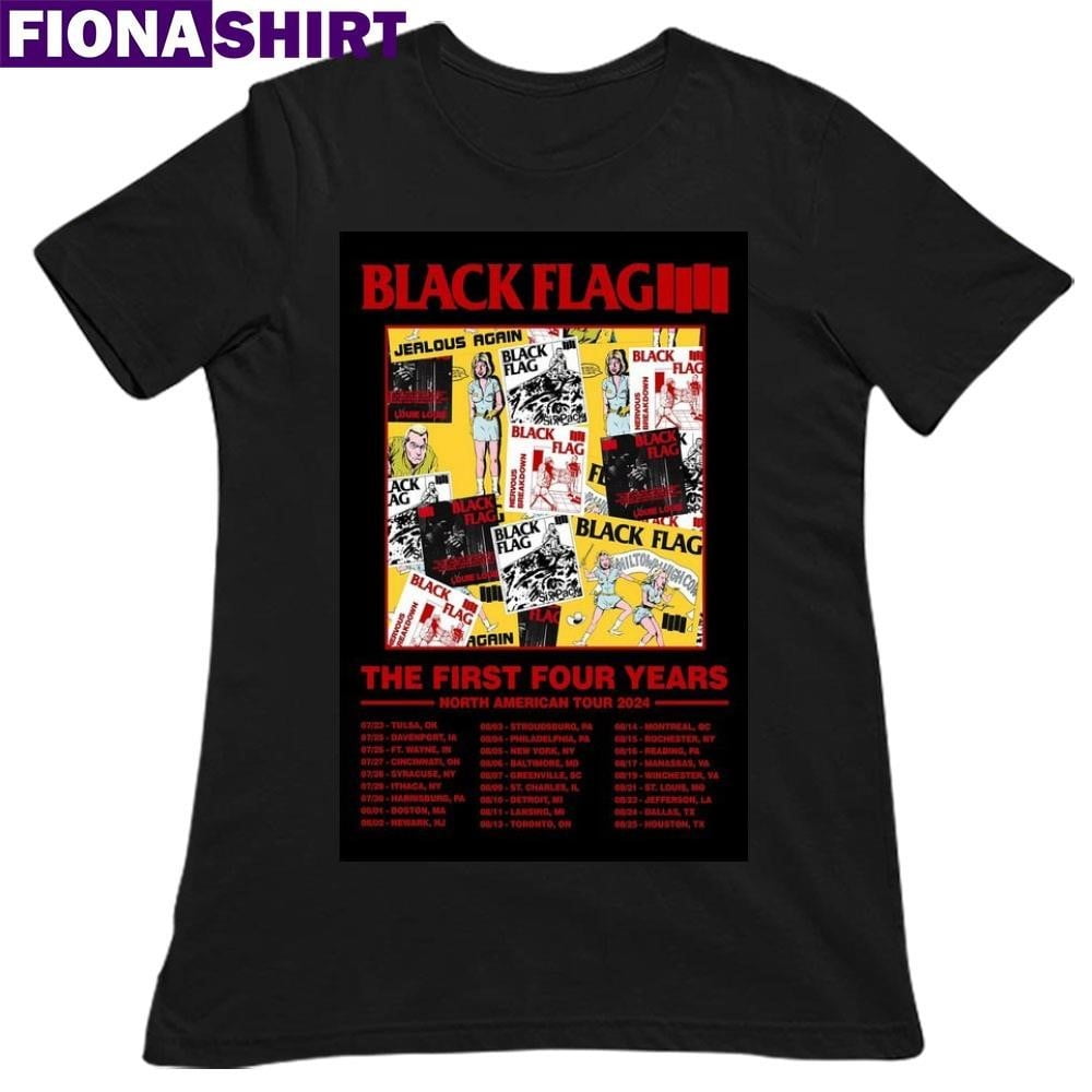Black Flag North American Tour 2024 Poster Shirt