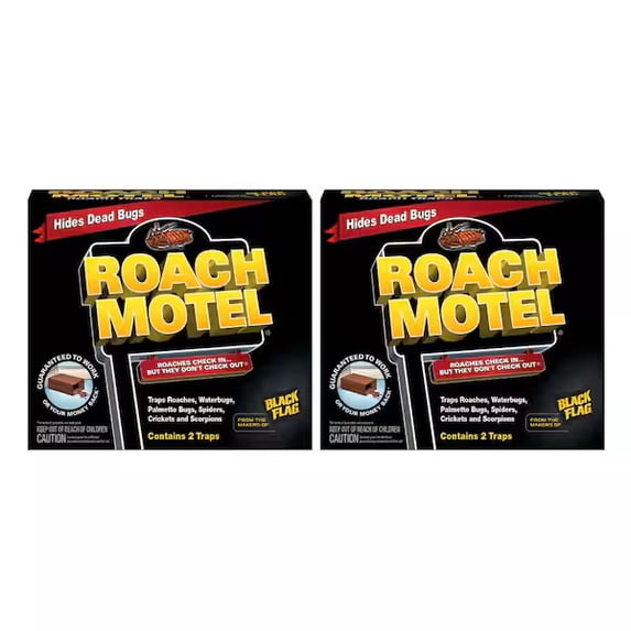Black Flag Roach Motel, Indoor and Outdoor Roach Trap, 2-Pack - Walmart.com