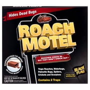 Black Flag Roach Motel Traps, 2 Count, Contains No Pesticides, Hides Dead Bugs