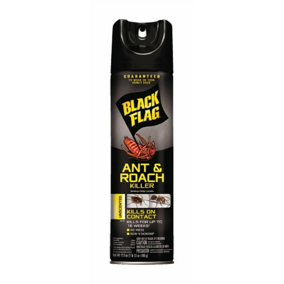 Black Flag Unscented Ant & Roach Killer Spary, 17.5 oz, Liquid, Can
