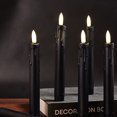 thumbnail image 1 of Black Flameless Taper Candles Flickering, NO Remote, 7 Inches Battery Operated, 6 Pcs Realistic Electric LED Candlesticks Made of Plastic for Halloween Party Home Decor, 1 of 9