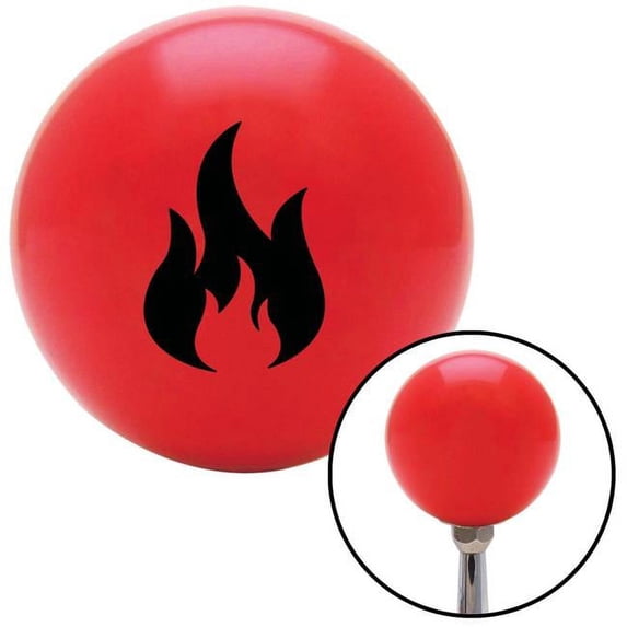 Black Flames Red Shift Knob with M16 x 1.5 Insert Shifter Auto Manual Custom Brody