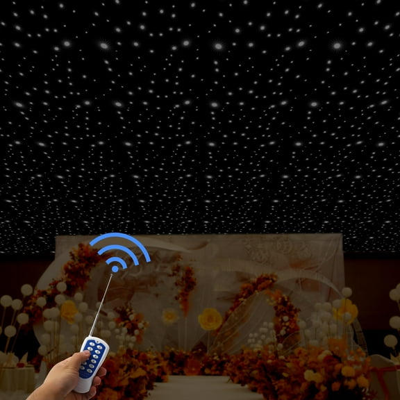 Black Flannel 45x40x30cm LED Starlight Curtain 4x4m 320 Lamp Remote Control Stage Background Curtain Set