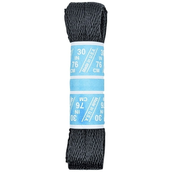 Black Flat Cotton and Nylon Athletic Shoe Laces (1 Pair)
