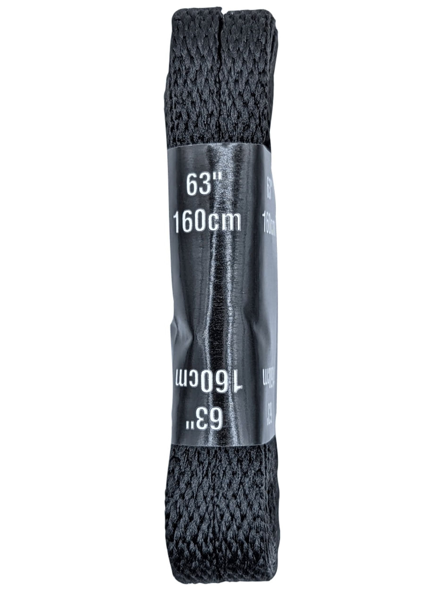 View of Black Flat Cotton and Nylon Athletic Shoe Laces (1 Pair) - Walmart.com