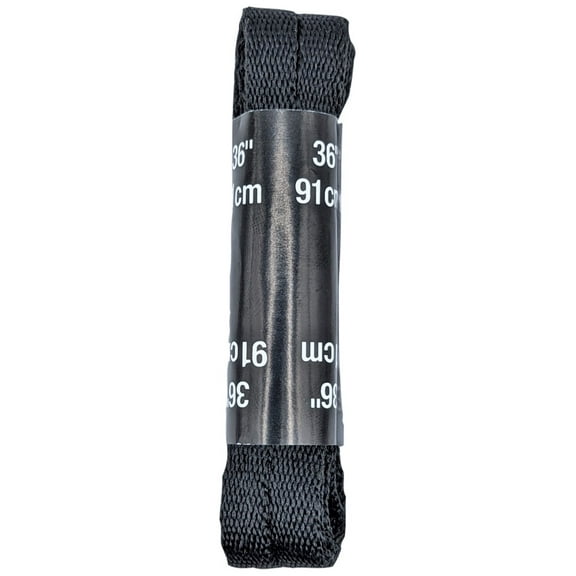 Black Flat Cotton and Nylon Athletic Shoe Laces (1 Pair)