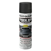 Black Flat, Rust-Oleum Automotive Professional Grade Truck Bed Coating Spray Paint & Primer in One-272741, 15 oz