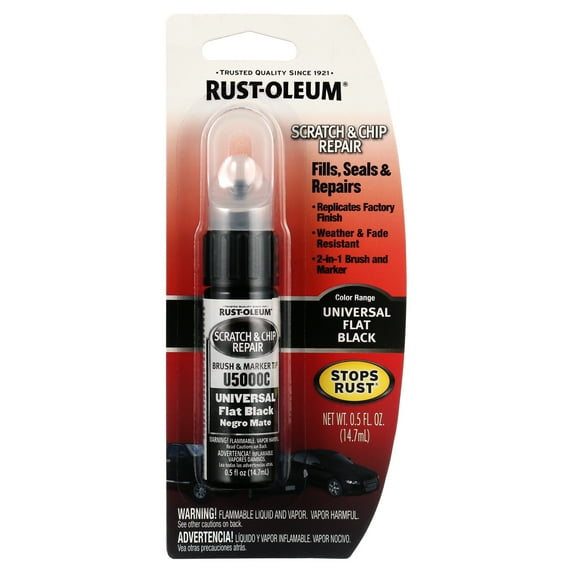 Black Flat, Rust-Oleum Automotive Scratch & Chip Repair Marker, 0.5 Oz