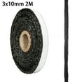 Black Flat Stove Rope Adhesive Glass Seal Stove Fire Rope 10mm Wide X