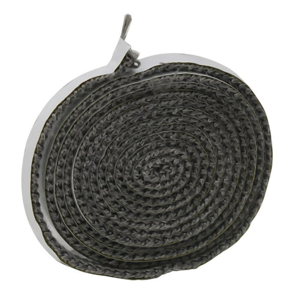 Black Flat Stove Rope Self Adhesive Glass Seal Stove Fire Rope 10Mm Wide X 2Mm