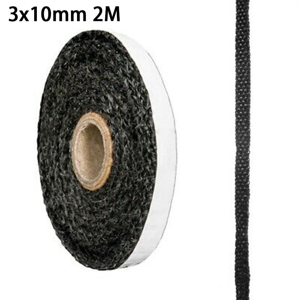 Black Flat Stove Rope Self Adhesive Glass Seal Stove Fire Rope 10Mm ...
