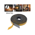 thumbnail image 1 of Black Flat Stove Rope Self Adhesive Glass Seal Stove Fire Rope 10mm Wide X 2mm, 1 of 7